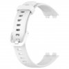 Silikonový řemínek se zapínáním na sponu pro Huawei Band 8/9 bílá