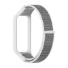 Nylonový náhradní náramek pro Xiaomi Smart Band 8 Active a Redmi Band 2 bílá šedá