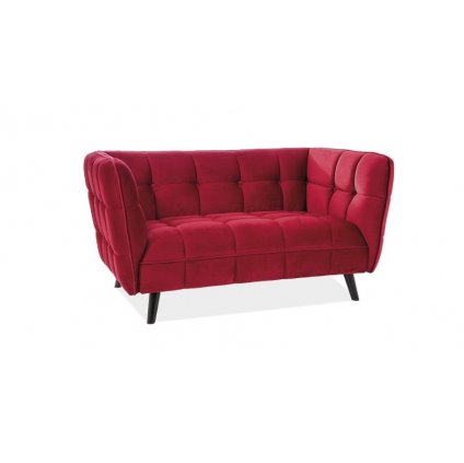 Neodolatelná Pohovka Castello 2 Velvet, v červeném provedení