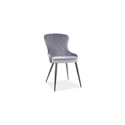 Jídelní židle LOTUS VELVET (SIGNAL - židle/ křesla  kov černý/ látka tyrkysová (Bluvel 85))