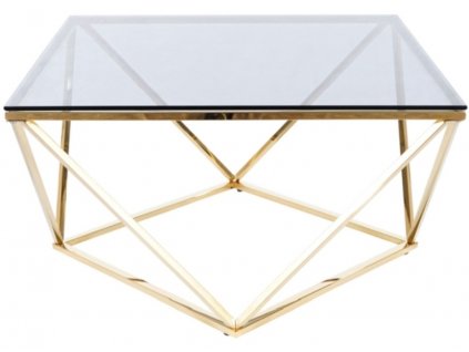 Originální konferenční stolek SILVER A, v moderním zlatém provedení