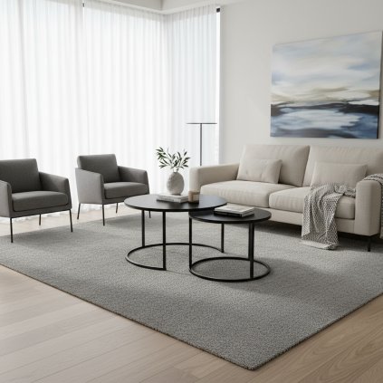 moderna-cerná-sada-stolek-atlanta-d