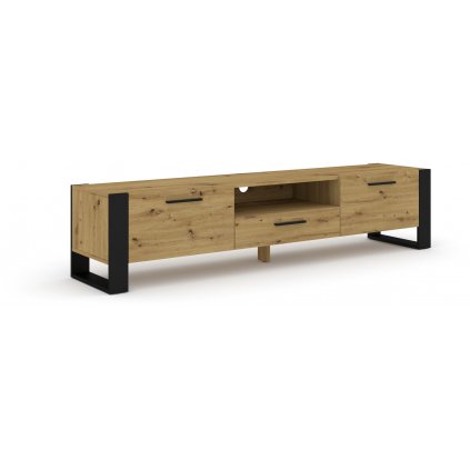 stylový rtv stolek 200 dub artisan černá
