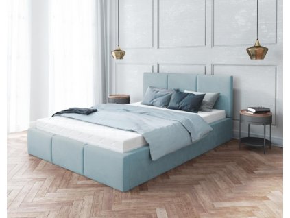 moderní calunena postel fresia v matové barvě