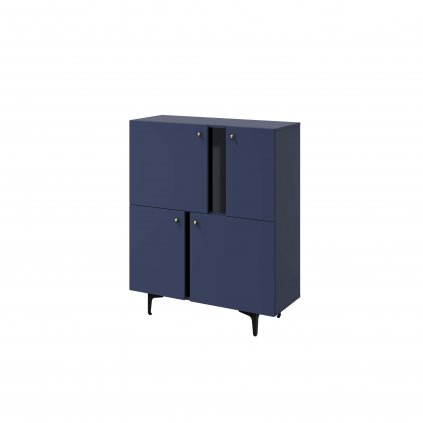 designová komoda FARLEN cs01 4d v modré barvě