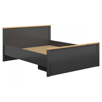 Pohodlná postel HESEN - LOZ1S/160, v moderním šedém provedení