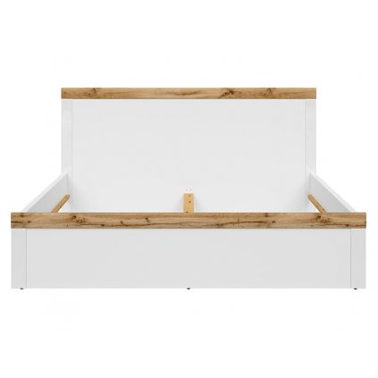 Pohodlná postel HOLTEN LOZ/180, vyrobená v nádherném bílém vzhledu