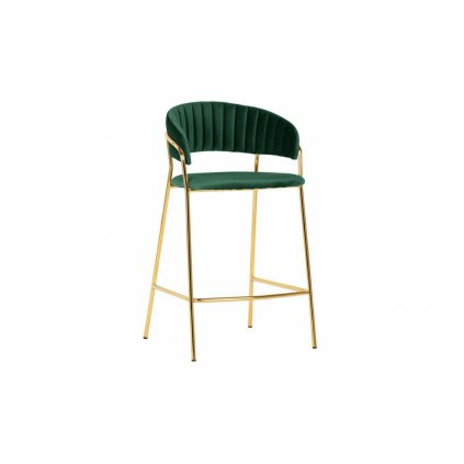 designová barová židle tmavozelená