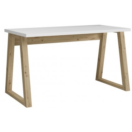 IWO psací stolek v nadčasovém provedení v bílé barvě s dubem artisan