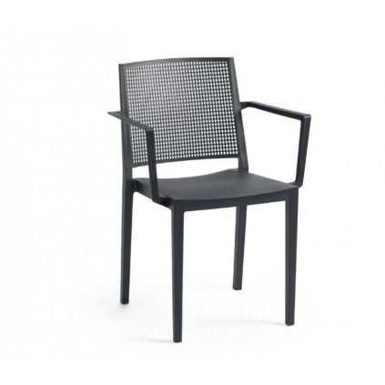 designové křeslo grid armchair s opěrkami antracit