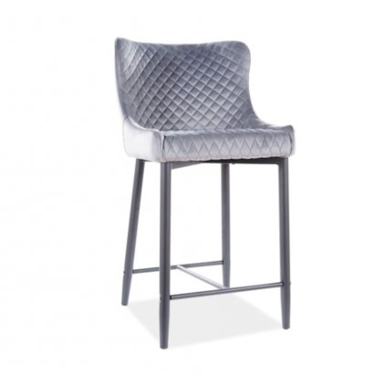 Dokonalá barová židle COLIN BH-2, v pěkném šedém provedení