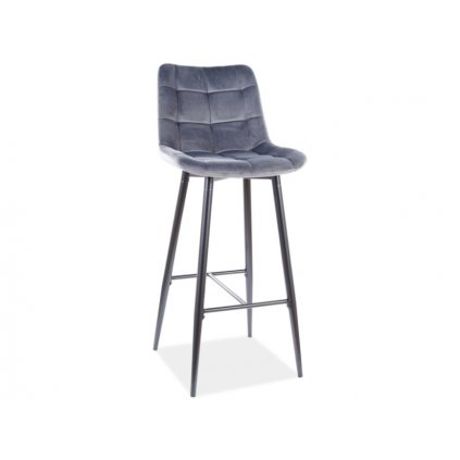 Atraktivní barová židle CHIC H-1, v nadčasovém šedém provedení