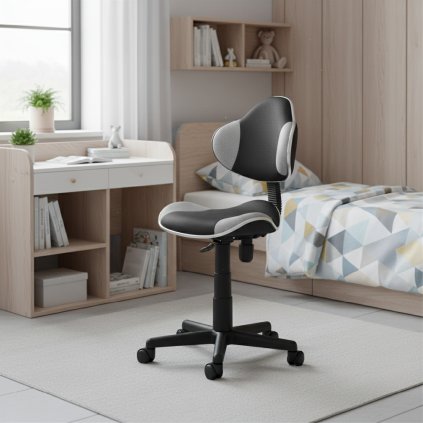 dětská-židle-q-g2-v-provedení-šedo-černá