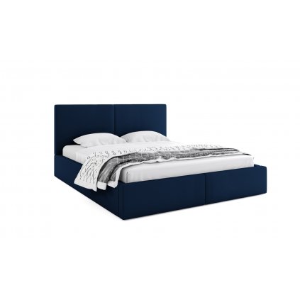 manželská calunena postel hailey 160x200 modra v moderním provedení