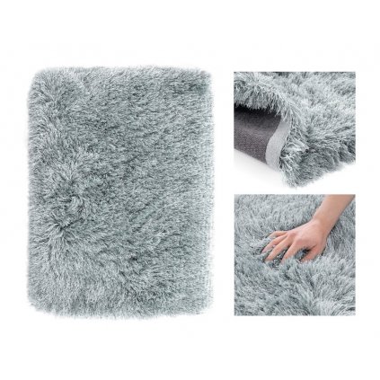 šedý koupelnový koberec karva r80 do koupelny