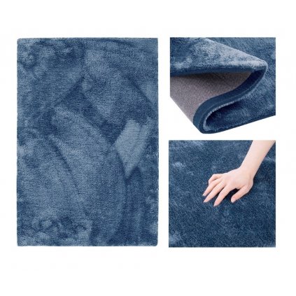 oblázkový koupelnový koberec krůta r 80 tmavě modrá