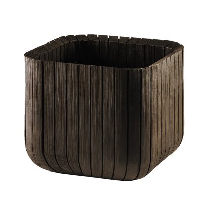 ratanový květináč planter wood look S hnědá