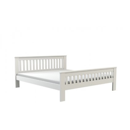 manželská postel laura v bílé barvě