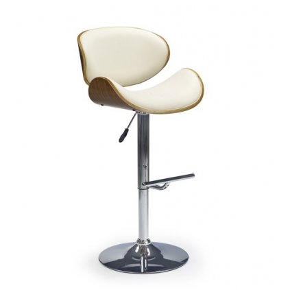 výškově nastavitelná barová židle v krémové barvě