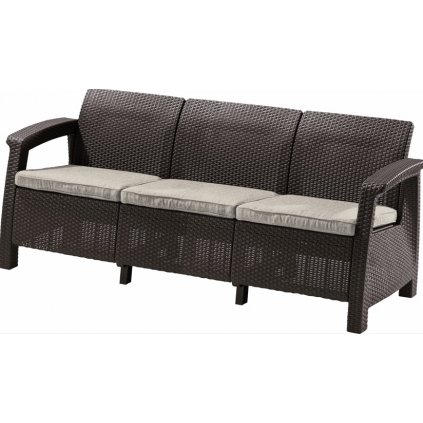 Zahradní pohovka GREEK LOVE SEAT MAX hnědá