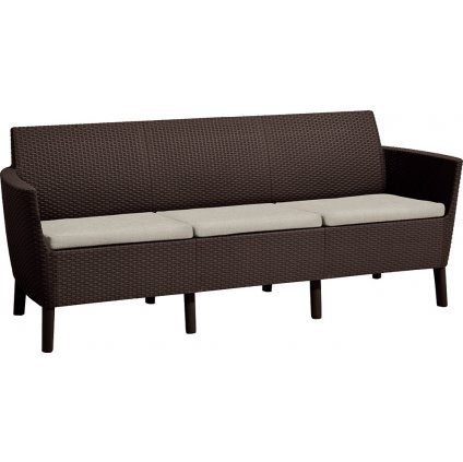 zahradní pohovka SALOMON 3 SEATER SOFA hnědá