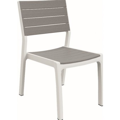 MORNY zahradní židle šedá bílá
