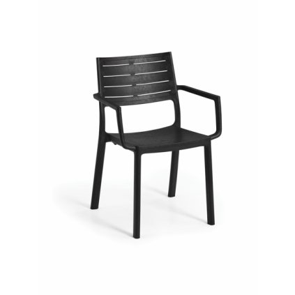 TEALEA ARM zahradní židle černá pohodlná