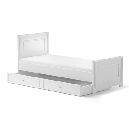 pěkná bílá dětská postel INES | 90 x 200 cm