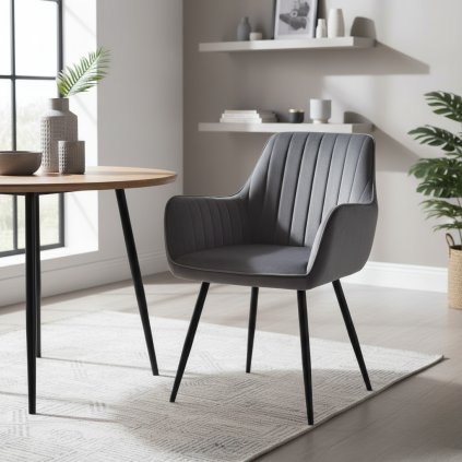 jídelní-stolická-apple-velvet-siva