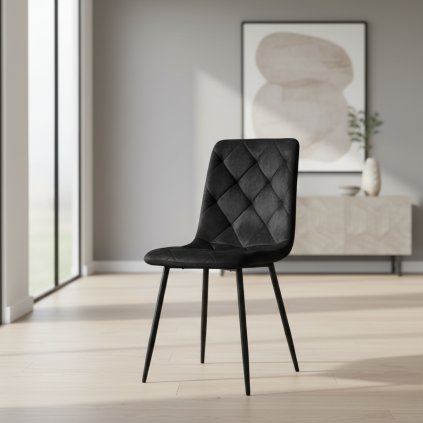 jídelní-stolická-jerry-velvet-černá