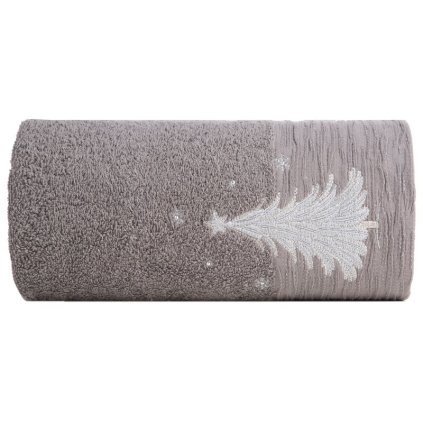 523809 vianocny uterak joy 01 siva 50 x 90 cm