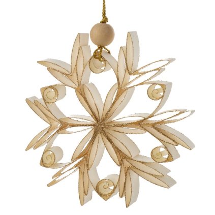 498395 vianocna dekoracia vlocka 89 kremova 12 cm