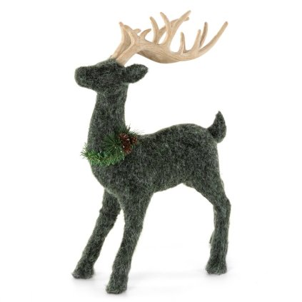 528045 vianocna dekoracia jelen 161 tmavozelena 30 x 15 x 47 cm