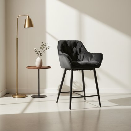 barova-stolička-cherry-h-2-velvet-černá