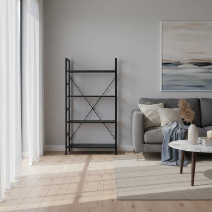 moderny-černý-regal-loft-4-v-hezkém-designu