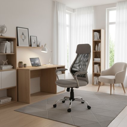 komfortně-kancelářské-křeslo-q-336-šedá