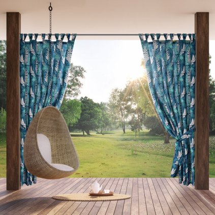553929 zaves na terasu garden 9 pu tyrkysova matova 155 x 200 cm