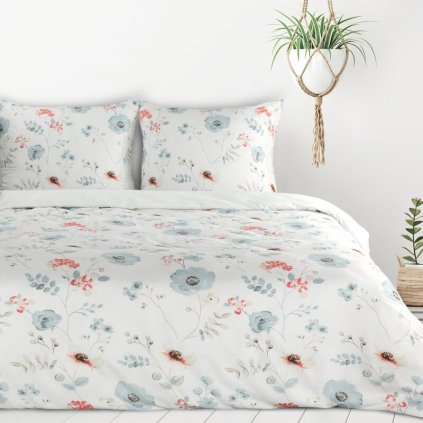 553377 obliecko na dvojlozko ines biela modra 160 x 200 cm