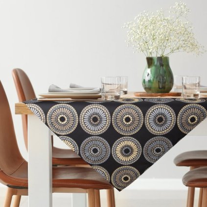 555306 zahradny obrus garden 19d cierna bezova 85 x 85 cm