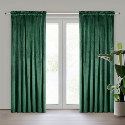 566091 zatemnovaci zaves melanie p tmavozelena 140 x 270 cm