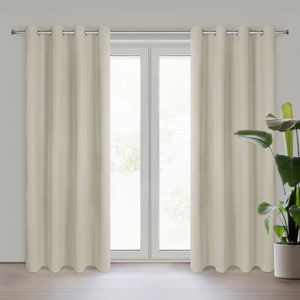 566028 zatemnovaci zaves nita k bezova 140 x 250 cm