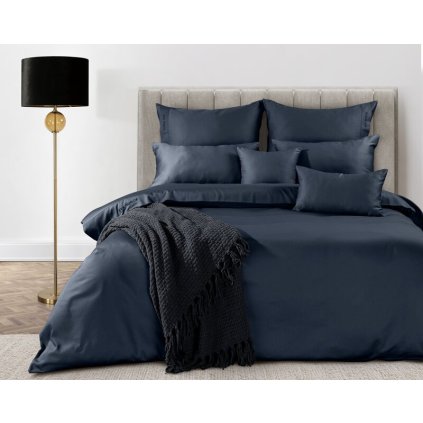 566991 obliecky na jednolozko elegant tmavomodra 140 x 200 cm