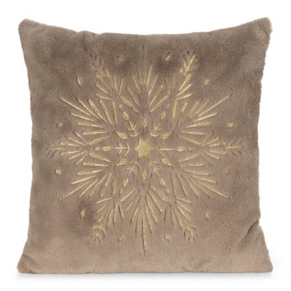 587217 vianocna obliecka na vankus 119 a svetlohneda 45 x 45 cm