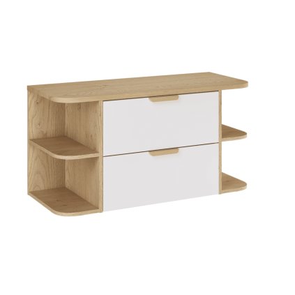 koupelnový komplet aster white s otevřenými regaly 100cm lrsm rozměry