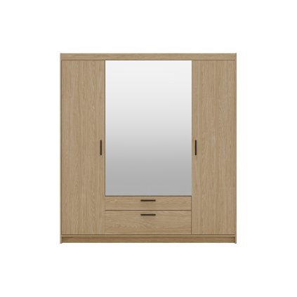 dokonalá-satniková-skříňka-ellen-4D2S-v-provedení-dub-olejovany-se-zrcadlem
