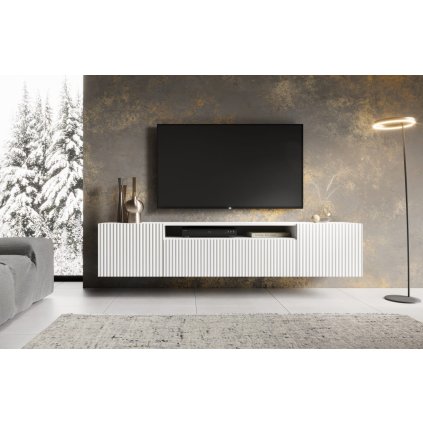 NOEMI tv stolek zavěsny bílý