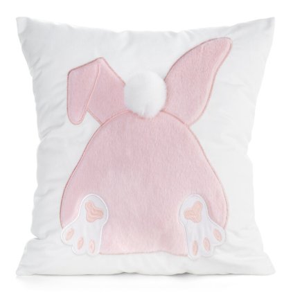 598124 velkonocna obliecka na vankus easter 129 biela svetla ruzova 45 x 45 cm