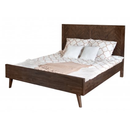 retro dřevěná manželská postel ASHTON ASTK01