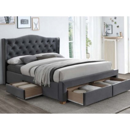 Manželská postel Aspen II Velvet 160x200 cm