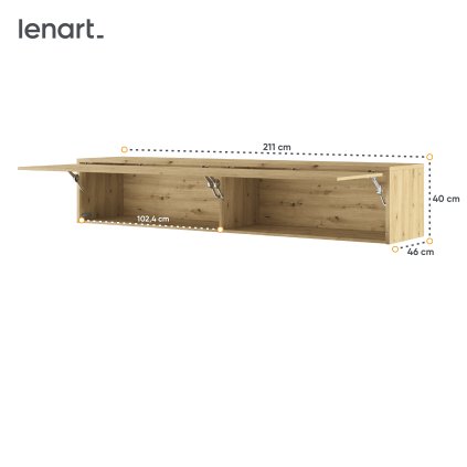 Bílý výklopný nástavec Lenart BED COCNCEPT BC-15 k posteli BC-14